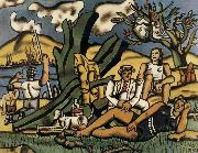 Fernard Leger Outing first menu oil painting picture wholesale